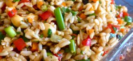 Ensalada de arroz y verduras